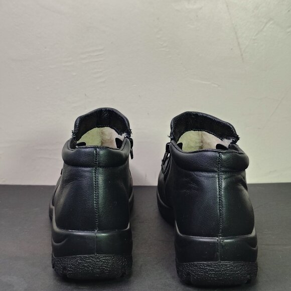 Reiker Walking Shoes Size 42 L71542 Black Leather Zip Ankle Boots Womens - Picture 3 of 15
